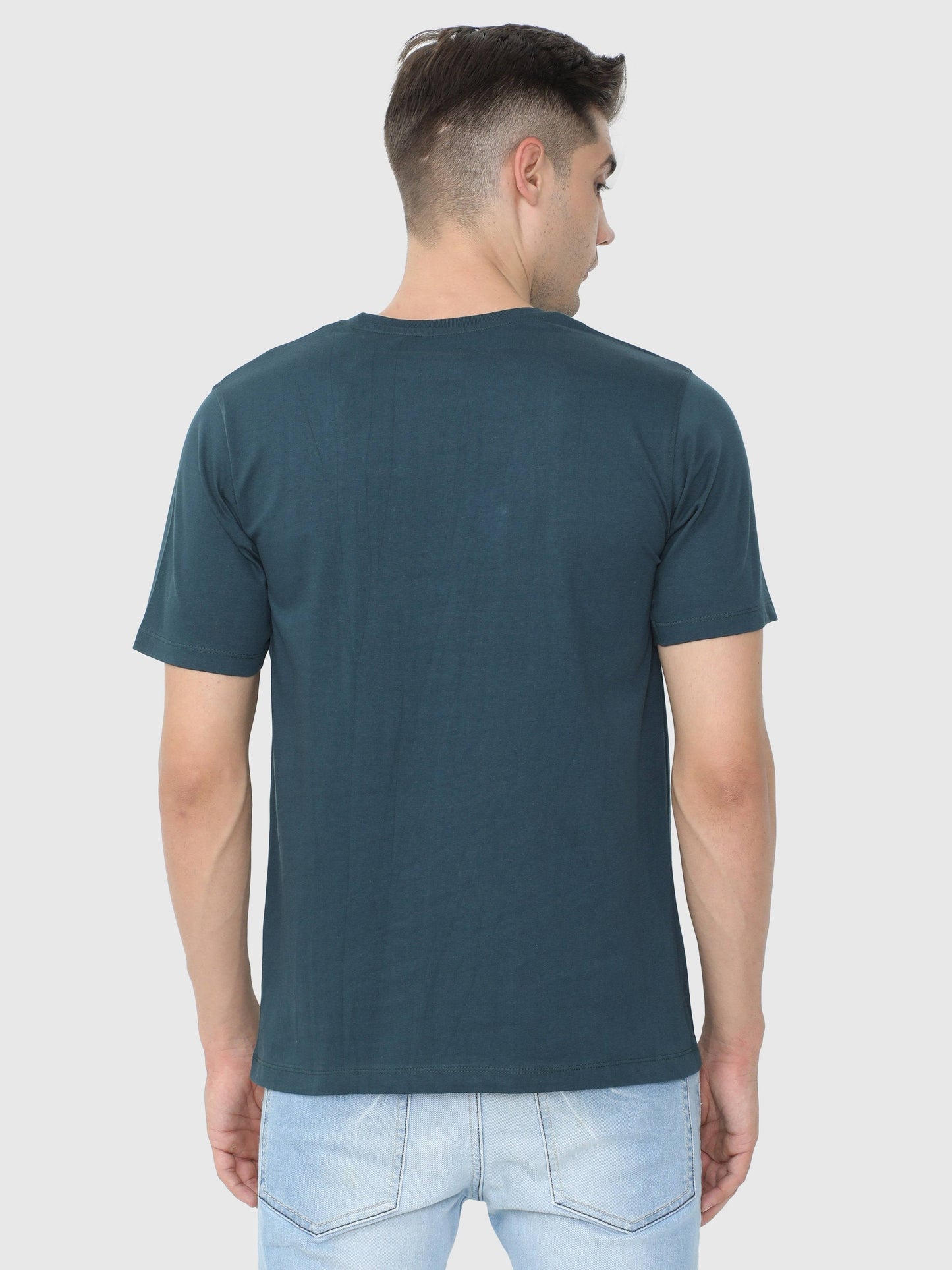 Mens Half Sleeve Crew Neck Plain T Shirt