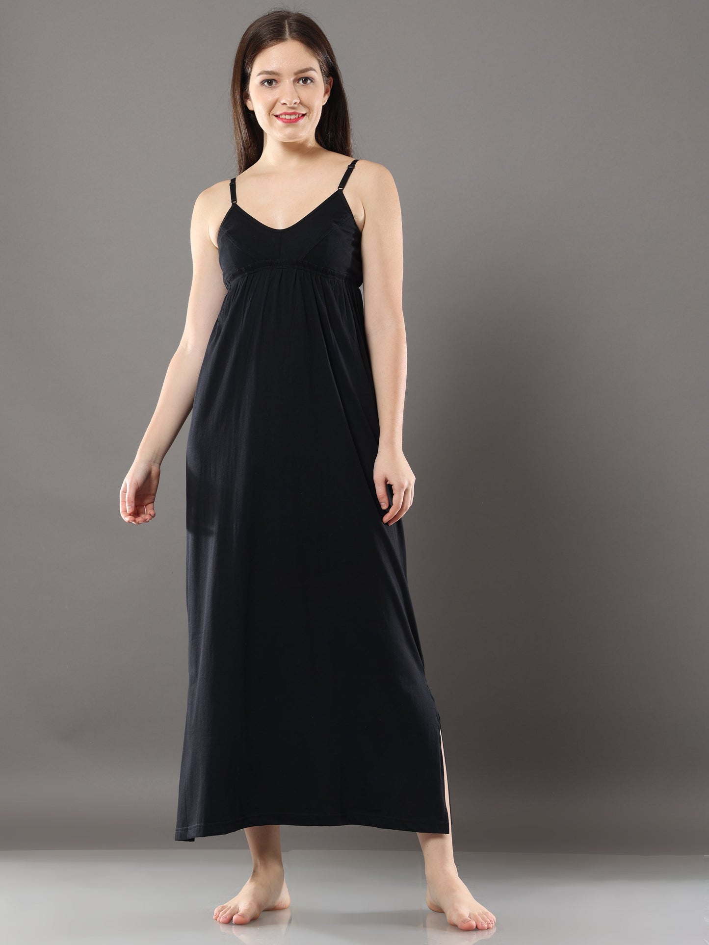 Black Womens Slip -Ankle - ISW 2002