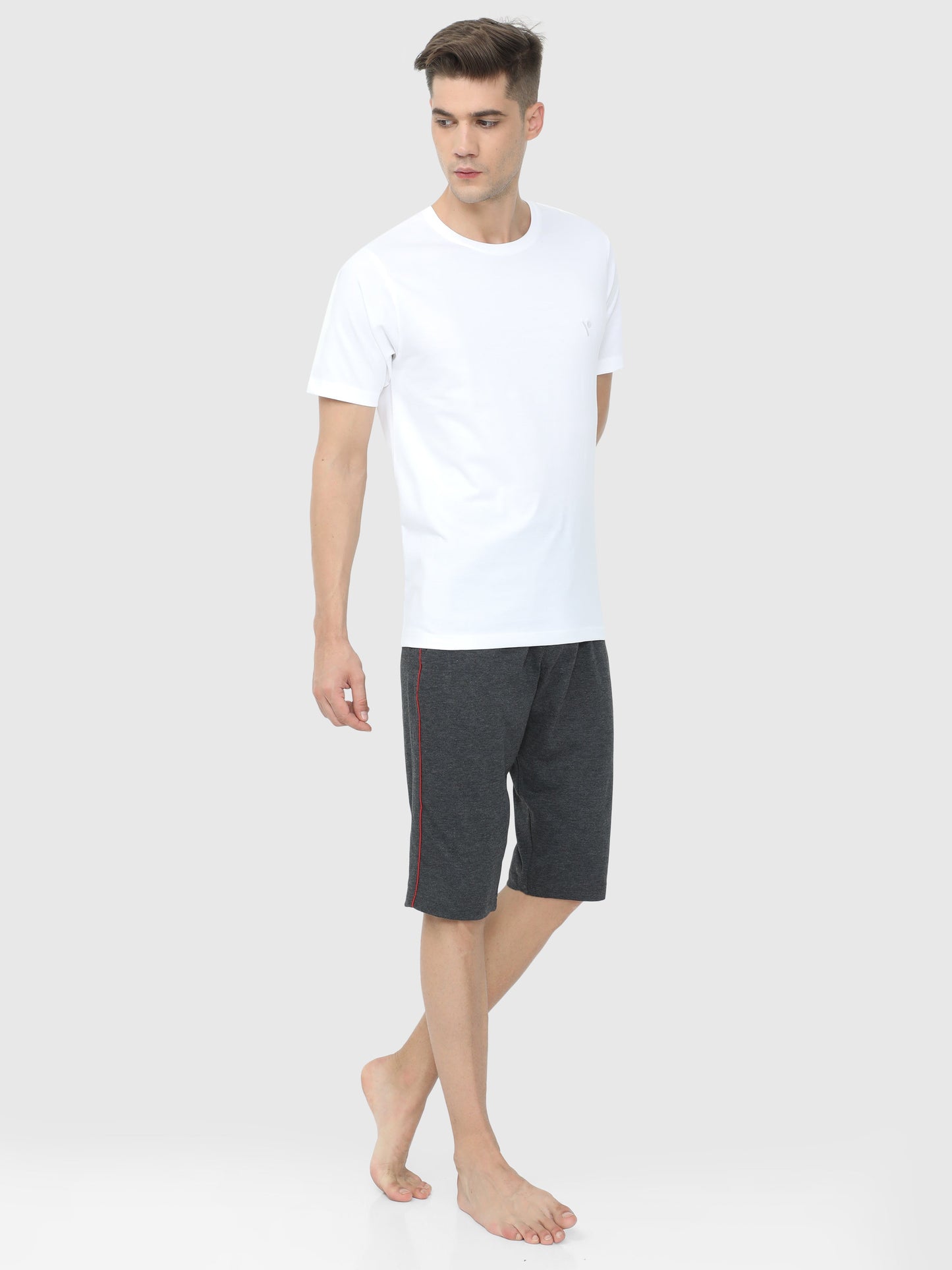 Mens Half Sleeve Crew Neck Plain T Shirt