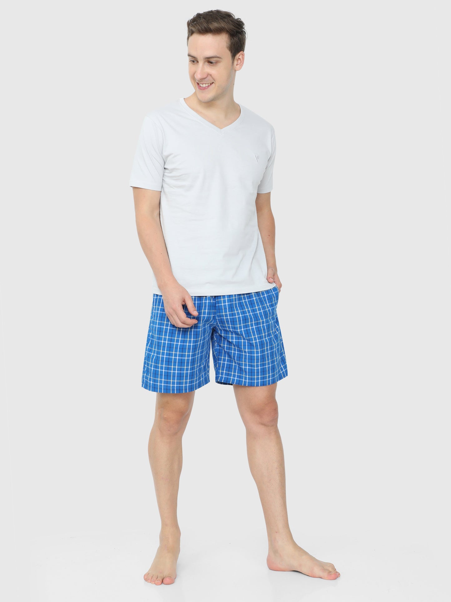 Blue Men's Woven Shorts