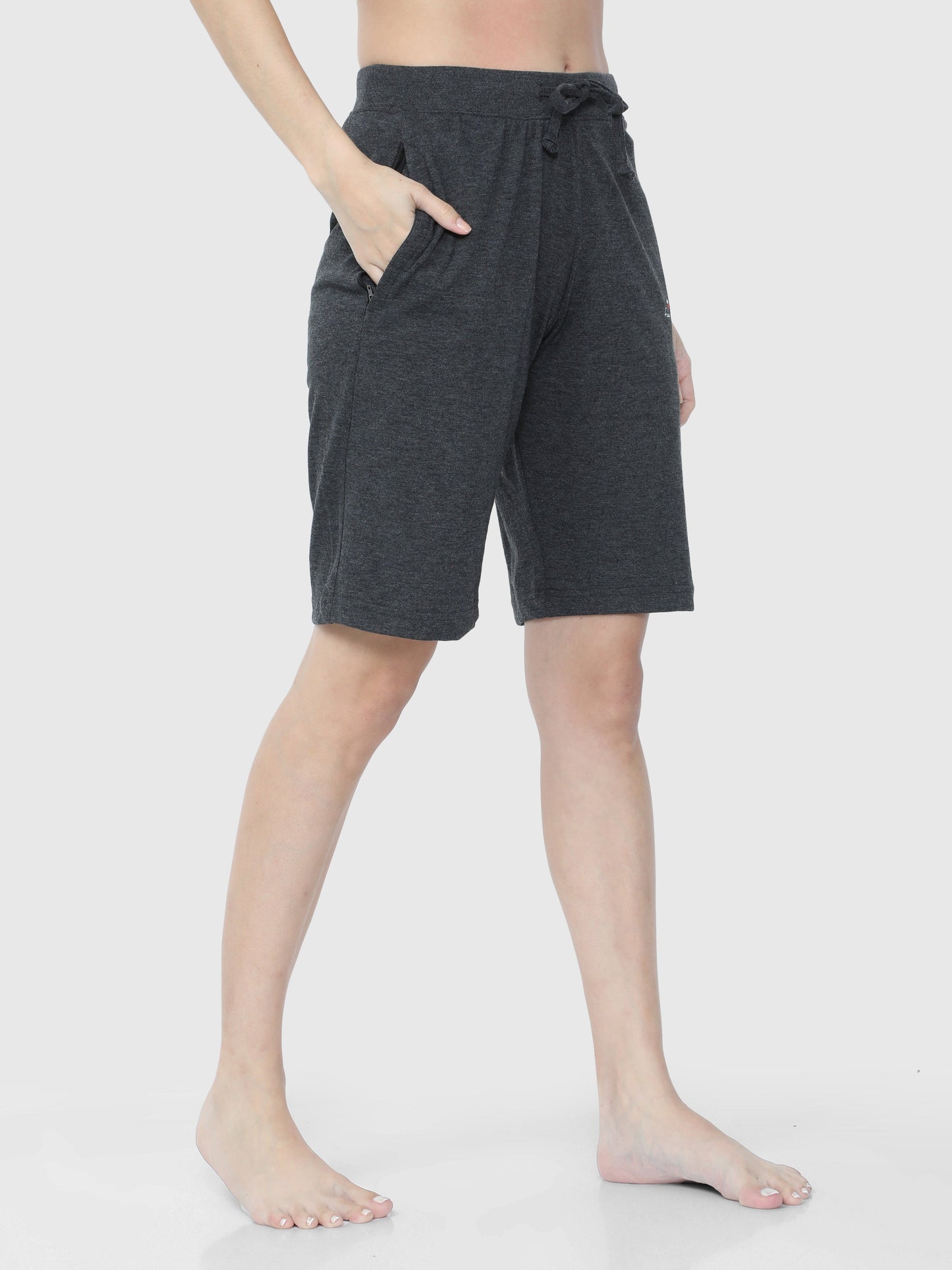 Black Melange Melange Shorts