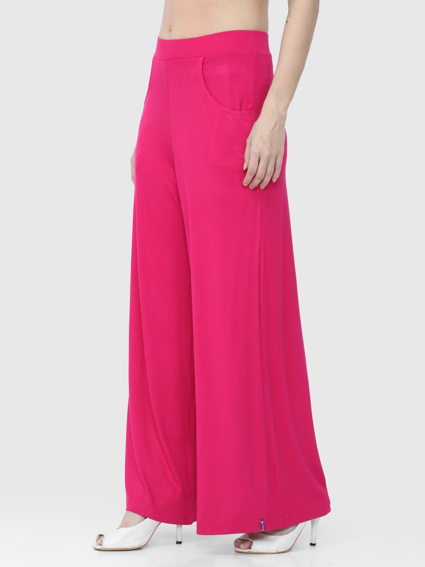 Fuscia Solid Palazzo ANKLE-111