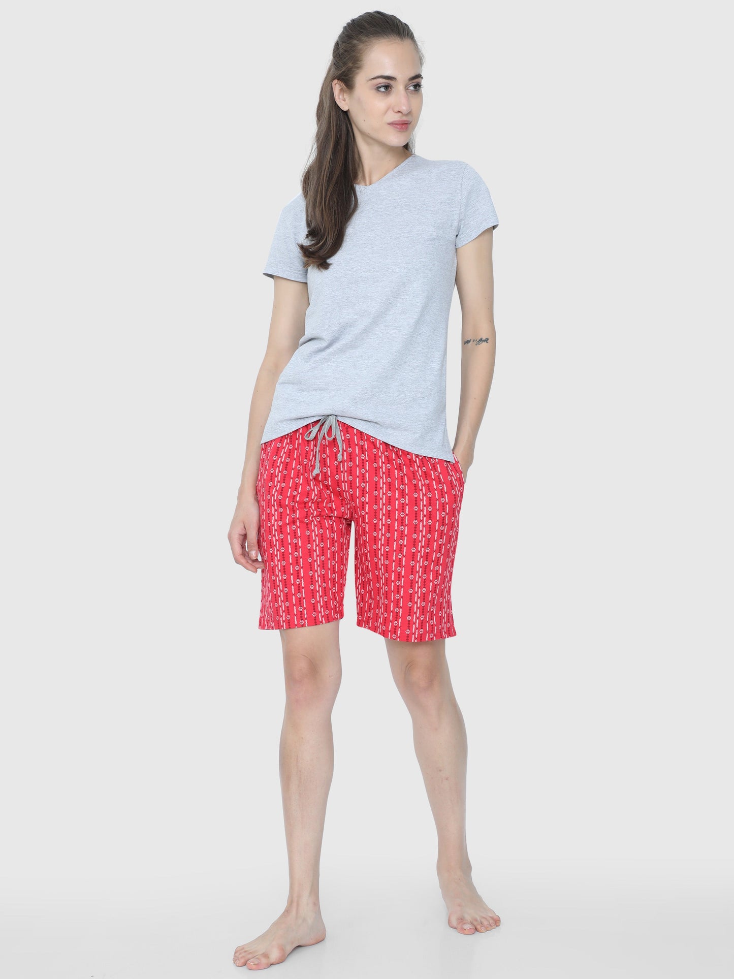 Crimson Red Printed Boxer CWBD-17581