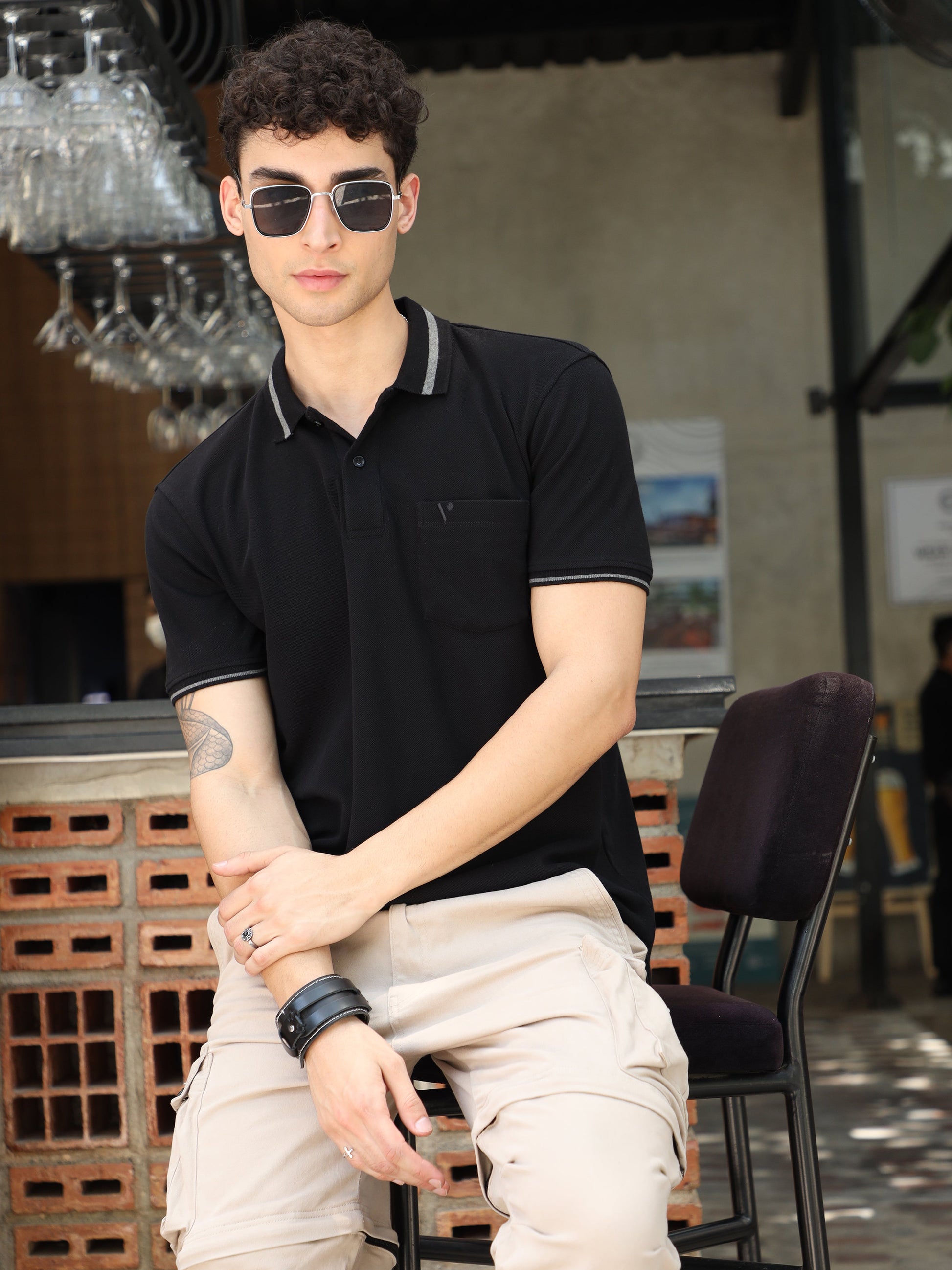 Buy Latest Black Polo T Shirts For Men Online in India – VILAN