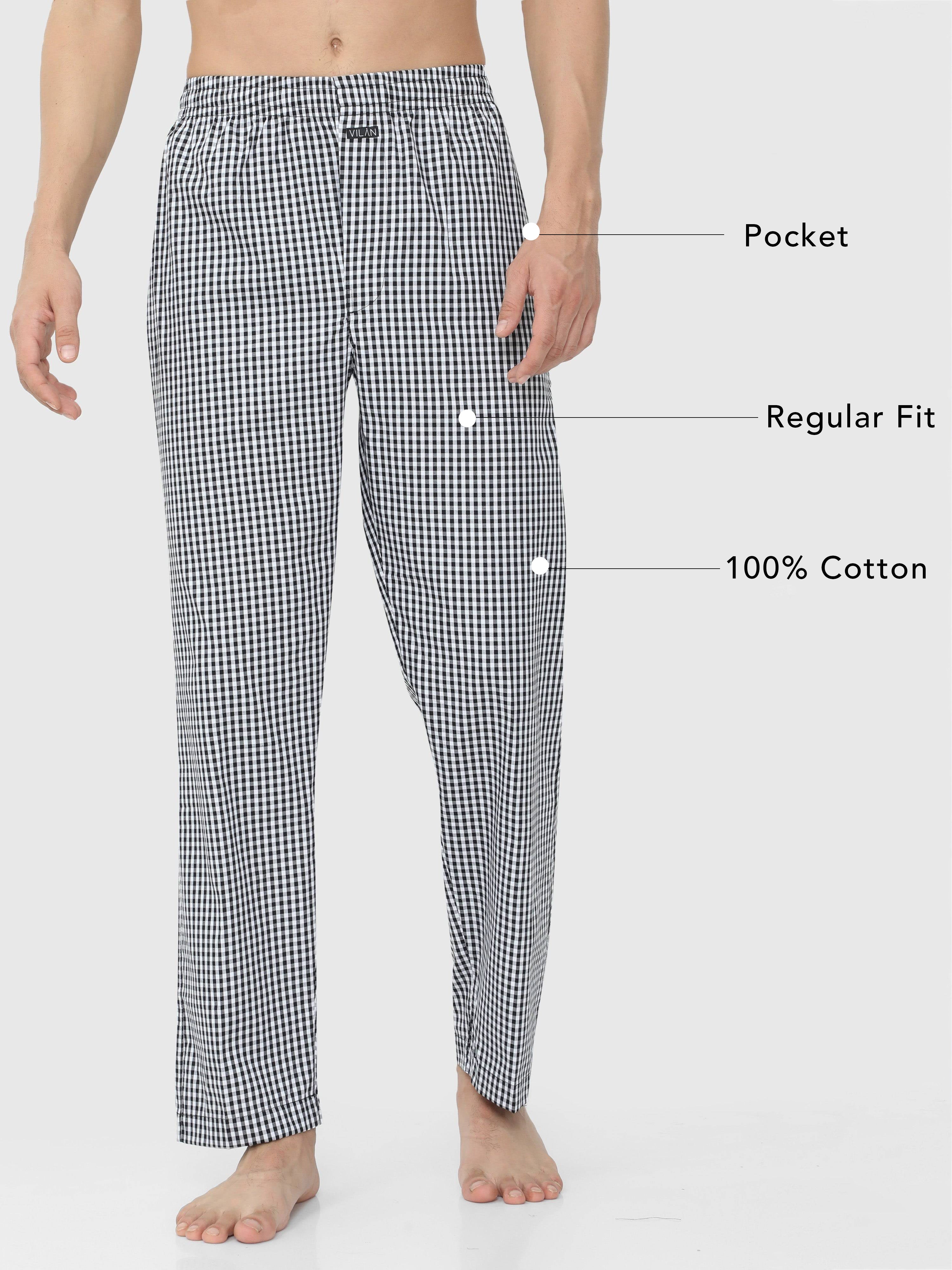 RENZER Mens Sleep Pajama Pants 100 Knit Cotton India  Ubuy