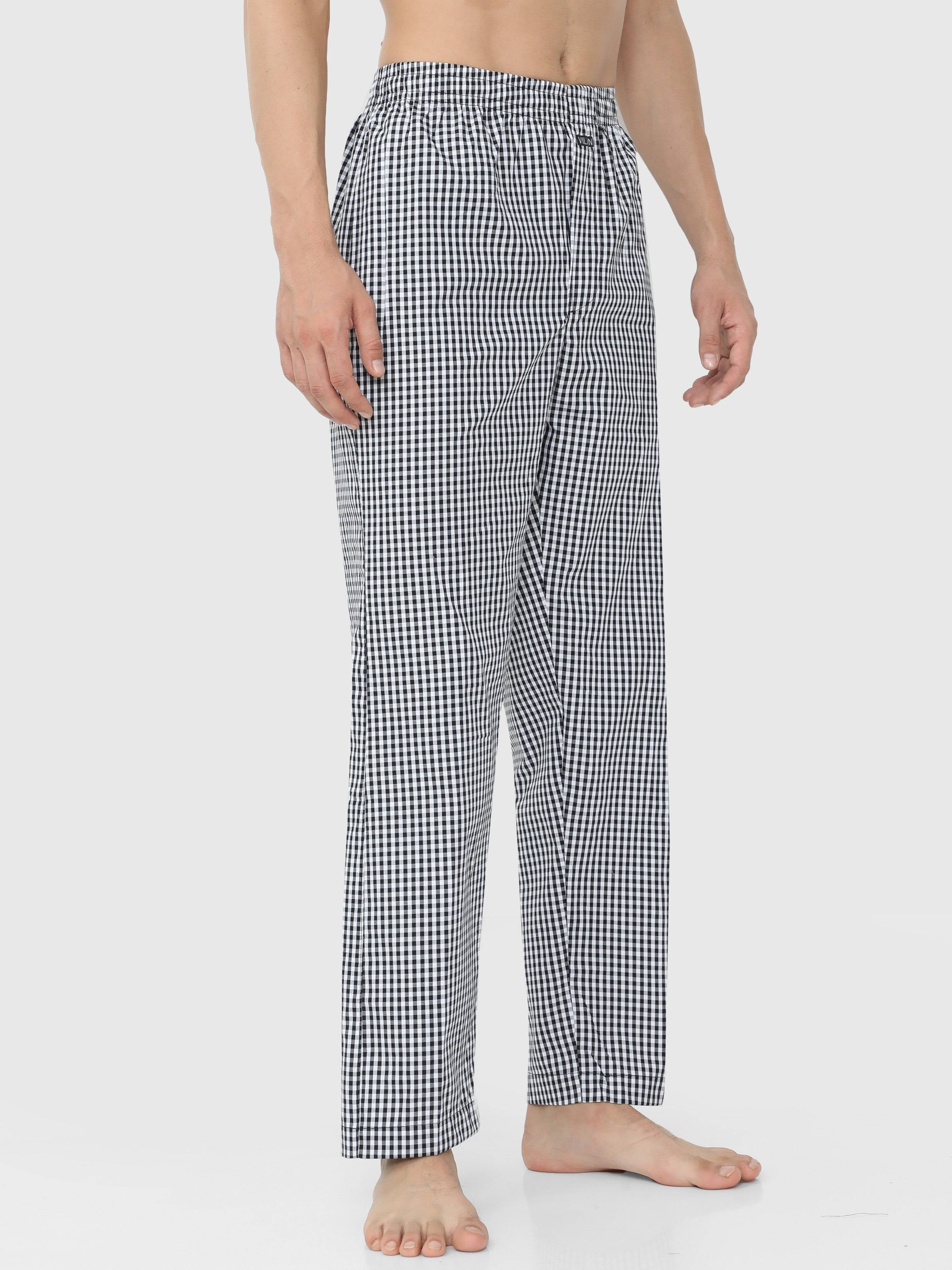 Black Orange Checked Premium Cotton Lounge Pant Pajama Online In India  Color Black SizeShirt M
