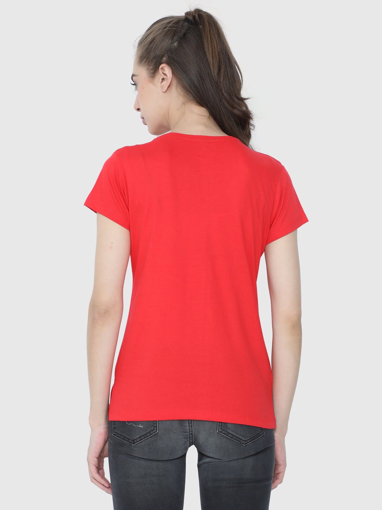 Garnet Red Printed T-Shirt CWTP-17011