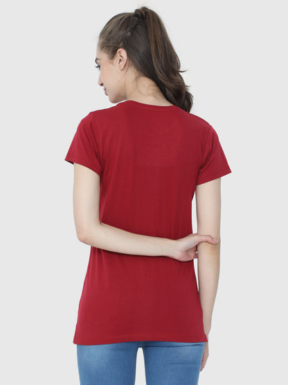 Scarlet Red Printed T-Shirt CWTP-17005