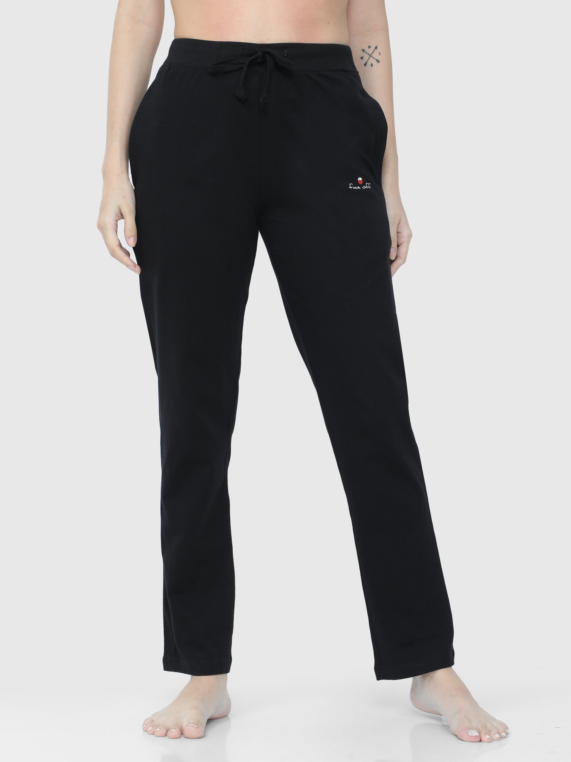 Midnight Black Solid Track Pants CWPT-17301