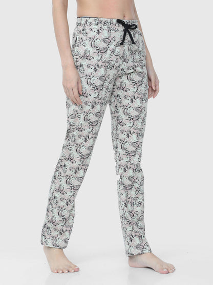 Cream Printed Pyjama