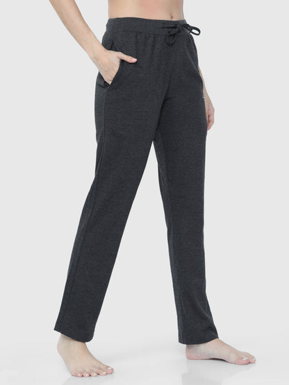 Midnight Black Solid Track Pants CWPT-17301