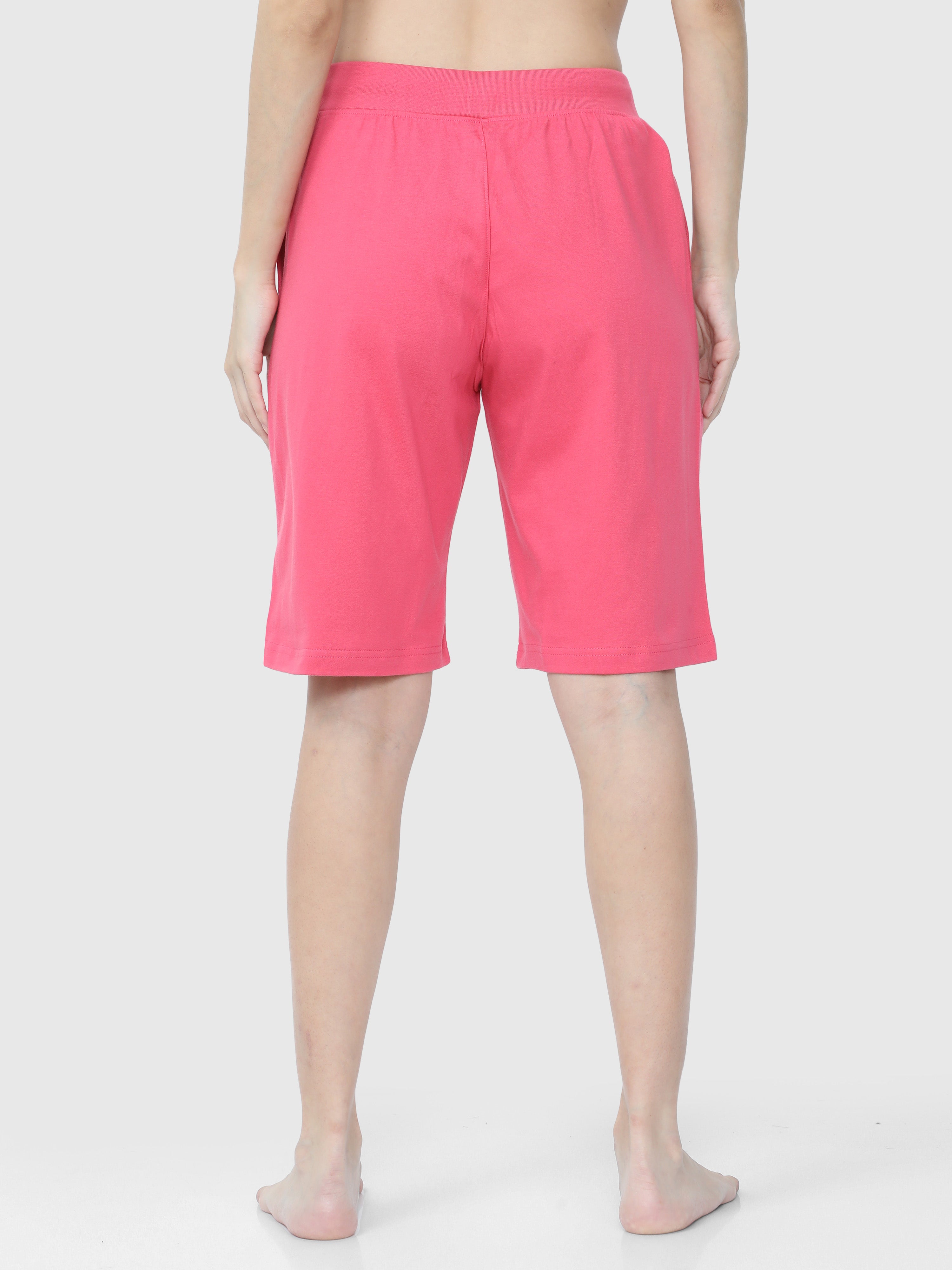 Pink bermuda hot sale shorts womens