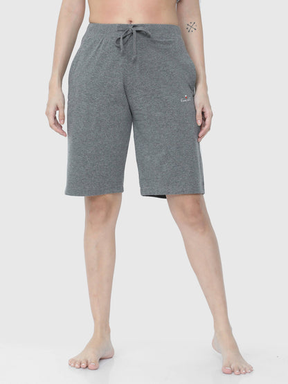 Ava Grey Melange Shorts