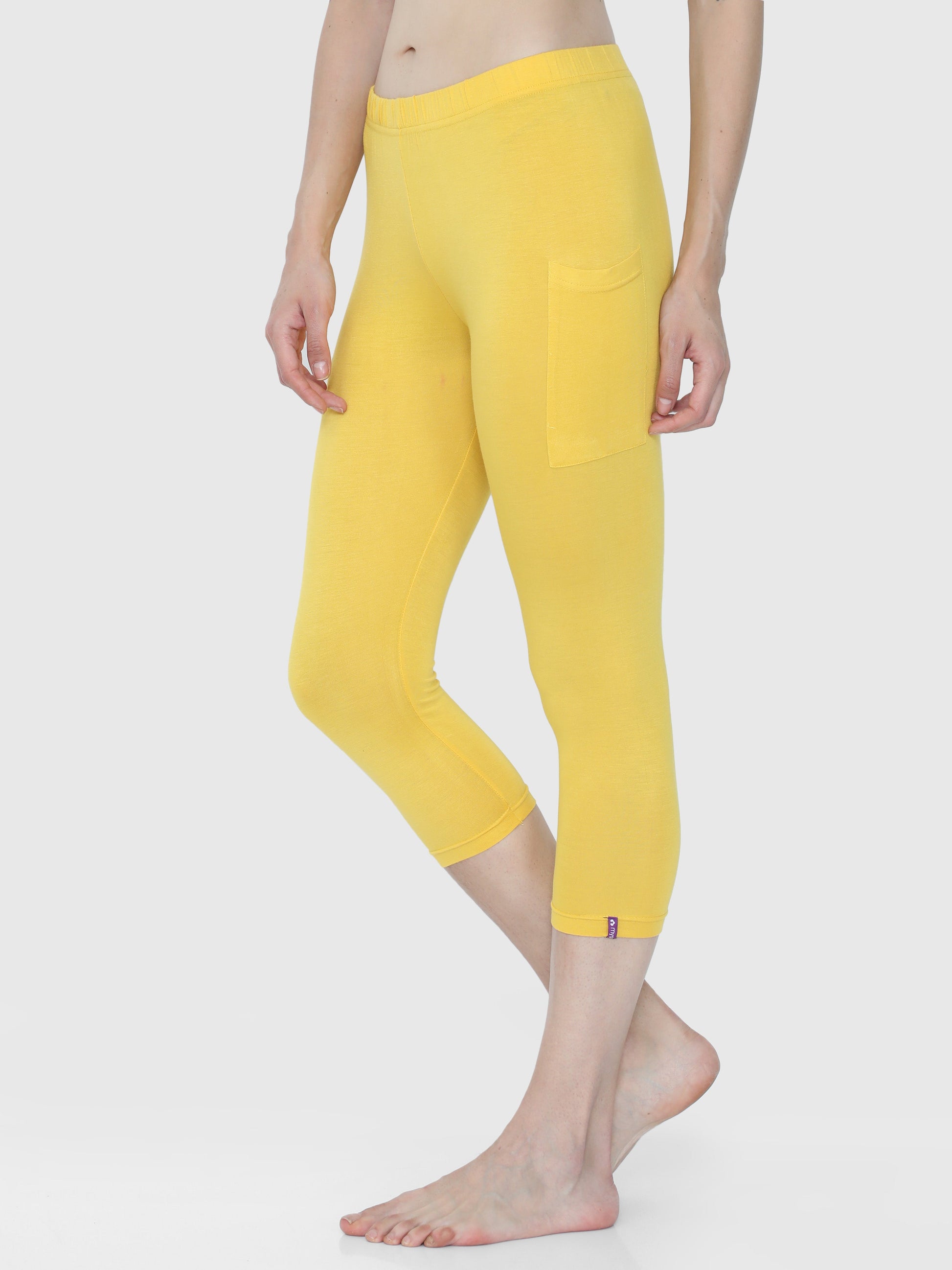 Buy online Beige Viscose Three-fourth Leggings from Capris & Leggings for  Women by Mustard for ₹349 at 50% off