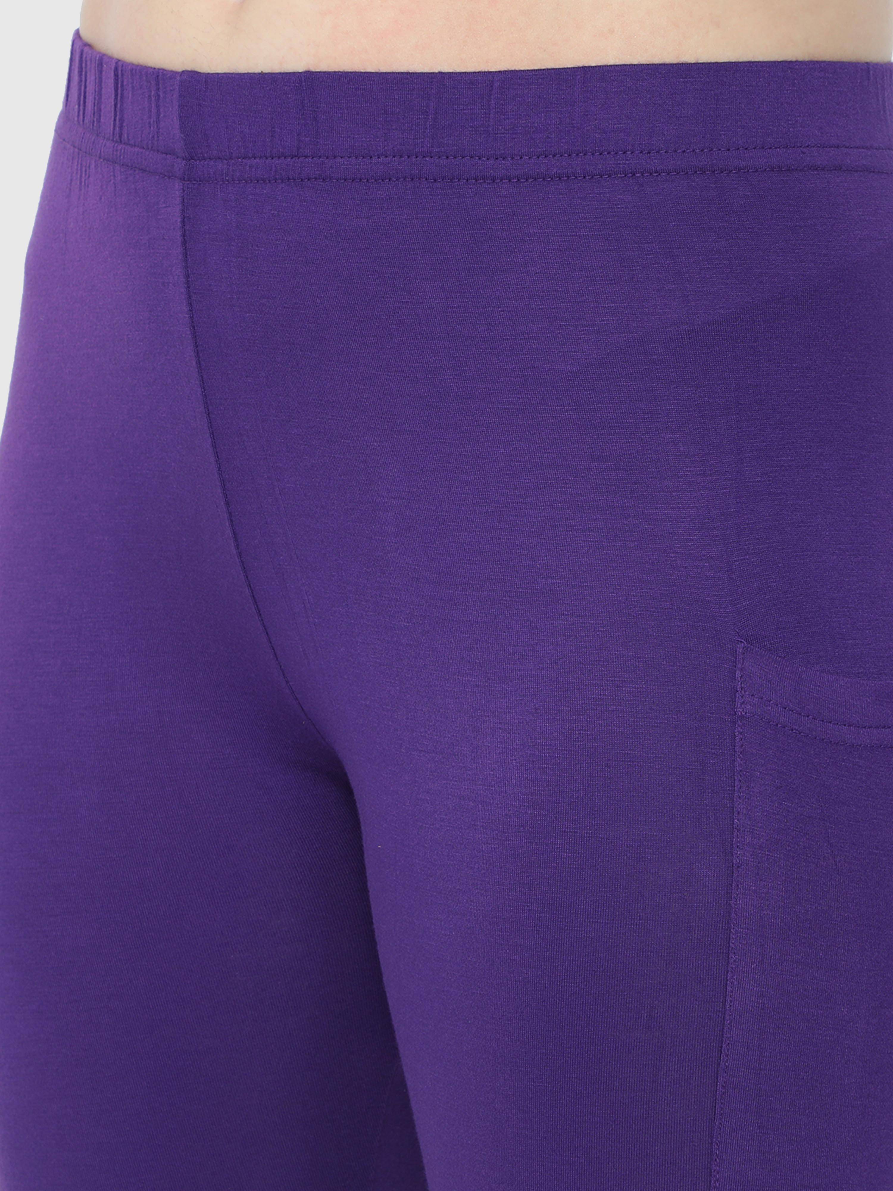 Buy INDIAN FLOWER Women Lycra Solid Purple Legging Online at Low Prices in  India - Paytmmall.com