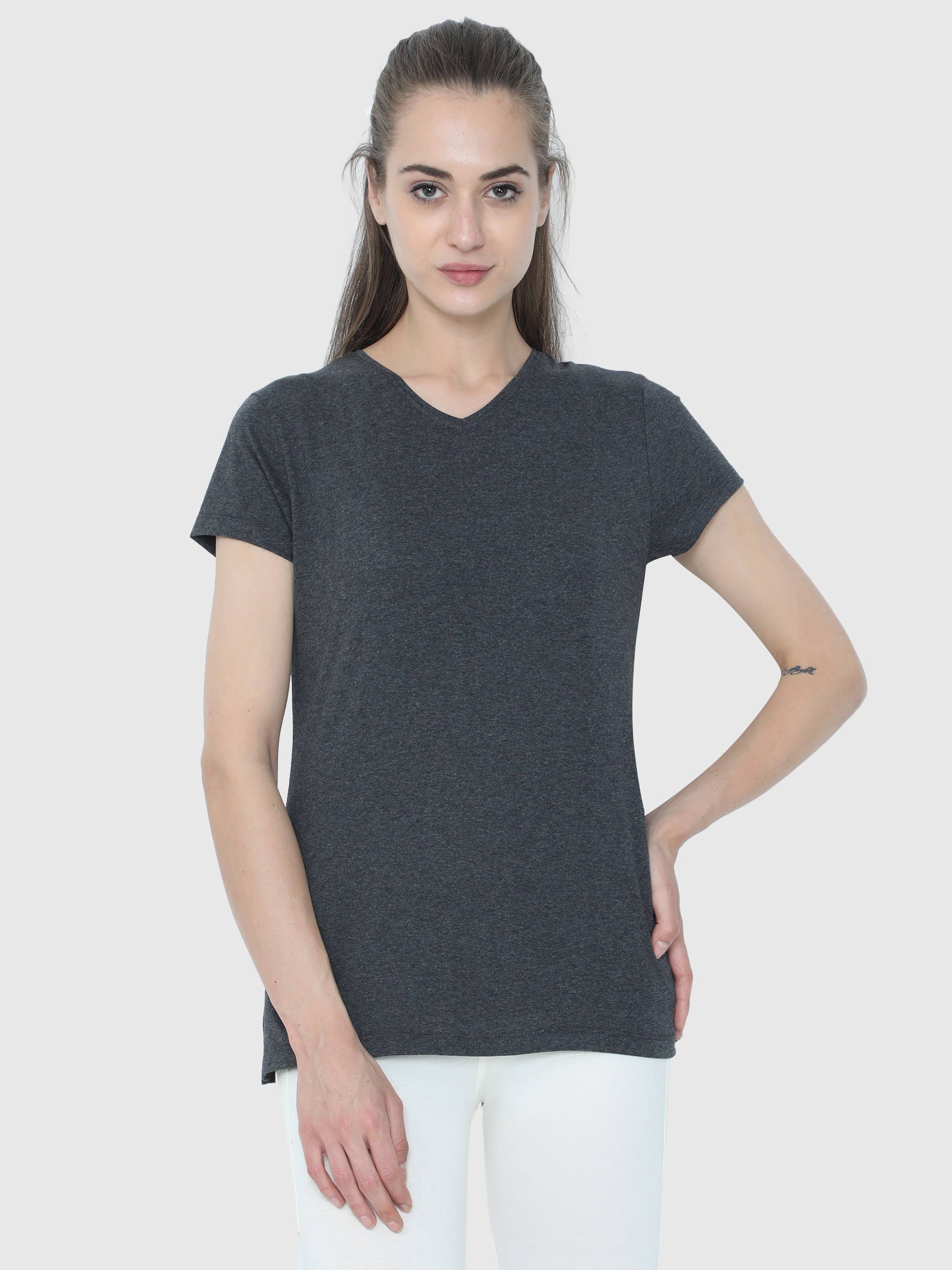 Steel Grey Solid T-Shirt CWTP-17012