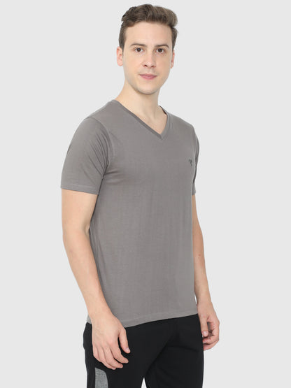 Mens Half Sleeve V Neck Plain T Shirt